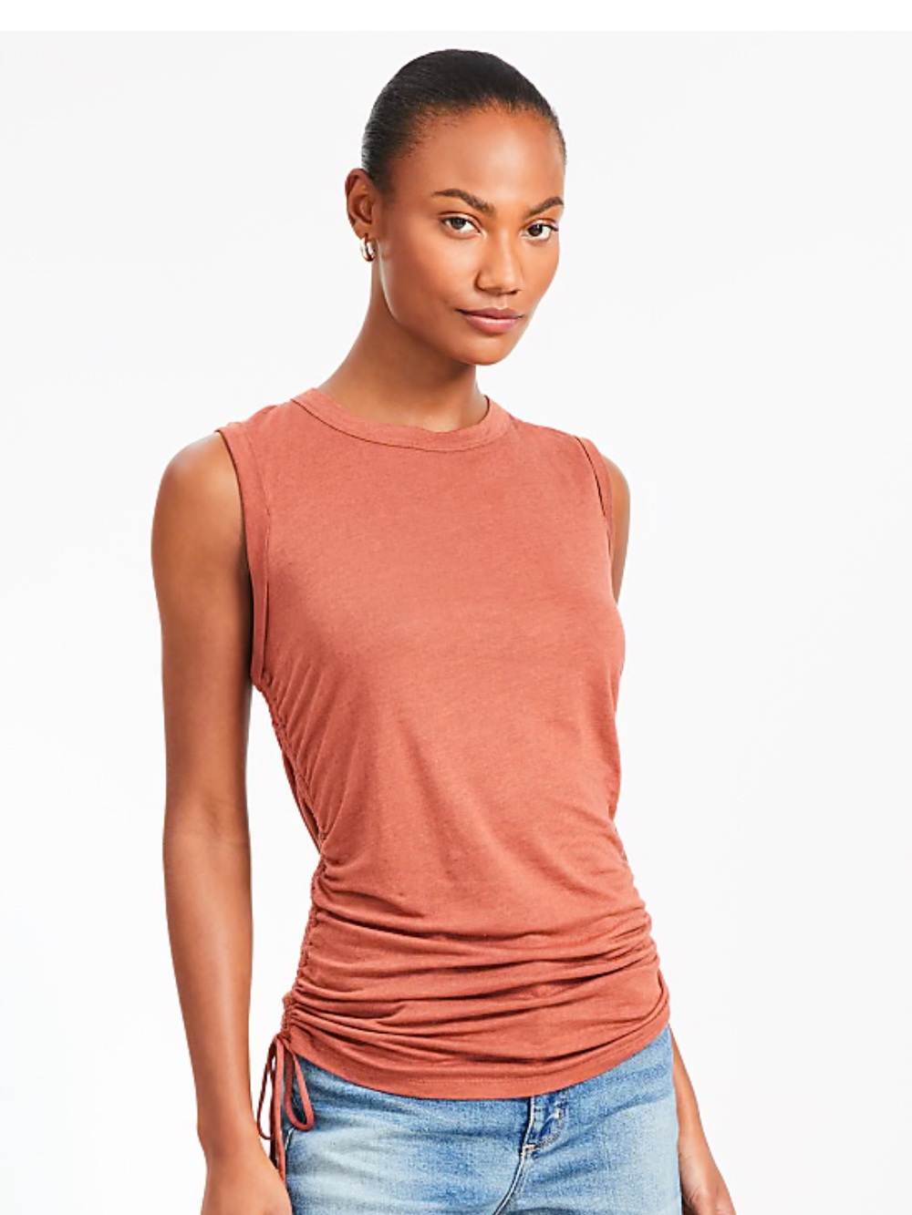 Loft Linen Blend Tank Top Size Medium